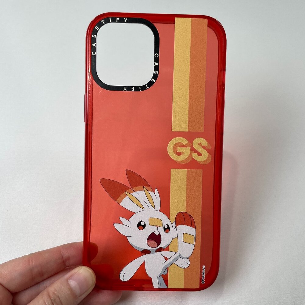 CASETiFY Pokémon iPhone 12 Pro Max Slim Galar Starter Scorbunny Case Translucent